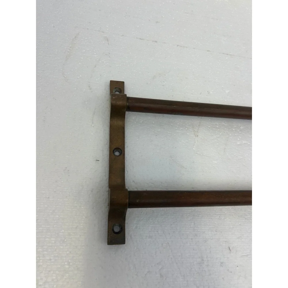 Vintage Yale Brass Wall Towel Rack Pullman Train Bathroom Industrial Holder 32